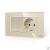 Intrerupator Dublu Cap Scara + Priza cu Rama din Sticla LUXION, Standard Italian, 4M SmartElectro IntelligentHouse