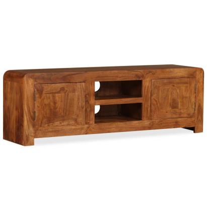 Comodă TV, lemn masiv cu finisaj tip miere, 120 x 30 x 40 cm GartenMobel Dekor