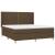 Pat box spring cu saltea, maro închis, 160x200 cm, textil GartenMobel Dekor
