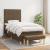 Pat box spring cu saltea, maro închis, 90x190 cm, textil GartenMobel Dekor