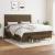Pat box spring cu saltea, maro închis, 160x200 cm, textil GartenMobel Dekor