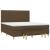 Pat box spring cu saltea, maro închis, 160x200 cm, textil GartenMobel Dekor