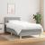 Pat box spring cu saltea, gri deschis, 90x190 cm, textil GartenMobel Dekor