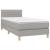 Pat box spring cu saltea, gri deschis, 90x190 cm, textil GartenMobel Dekor