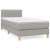 Pat box spring cu saltea, gri deschis, 90x190 cm, textil GartenMobel Dekor
