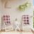 Perne scaun spătar înalt 2 buc. roșu carouri 120x50x3 cm textil GartenMobel Dekor