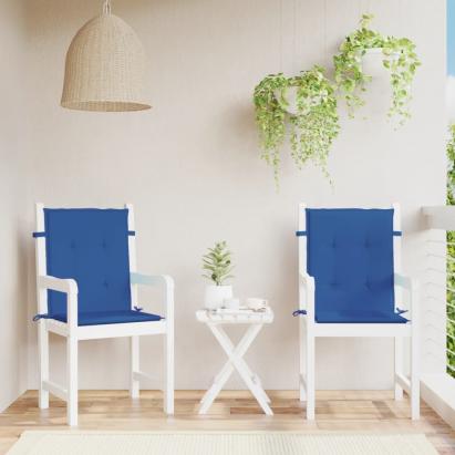 Perne cu spătar mic, 2 buc. albastru 100x50x3 cm textil oxford GartenMobel Dekor