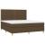 Pat box spring cu saltea, maro închis, 160x200 cm, textil GartenMobel Dekor