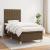 Pat box spring cu saltea, maro închis, 90x190 cm, textil GartenMobel Dekor