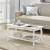 Masuta de Cafea Shabby Chic, Stil Vintage Baroc, Material MDF/Lemn de Brad Lacuit, Culoare Alb, Dimensiuni  87x40x42 cm