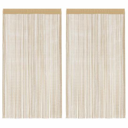 Draperii cu franjuri, 2 buc., 100 x 250 cm, bej GartenMobel Dekor