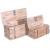 Set cufere de depozitare, 2 buc., lemn de acacia GartenMobel Dekor