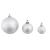 Set globuri de Crăciun 100 de piese, 3/4/6 cm, argintiu GartenMobel Dekor