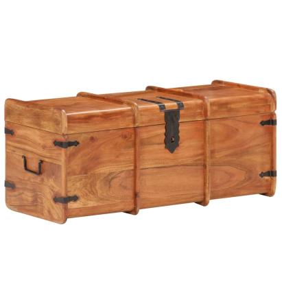 Cufăr de depozitare, 90 x 40 x 40 cm, lemn masiv de acacia GartenMobel Dekor