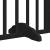 Poartă câini pliabilă cu ușă 12 panouri negru 960 cm, lemn plop GartenMobel Dekor
