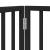 Poartă câini pliabilă cu ușă 12 panouri negru 960 cm, lemn plop GartenMobel Dekor