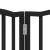 Poartă câini pliabilă cu ușă 12 panouri negru 600 cm, lemn plop GartenMobel Dekor