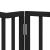 Poartă câini pliabilă cu ușă 6 panouri negru, 480 cm, lemn plop GartenMobel Dekor