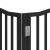 Poartă câini pliabilă cu ușă 6 panouri negru, 480 cm, lemn plop GartenMobel Dekor
