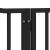 Poartă câini pliabilă cu ușă 6 panouri negru, 480 cm, lemn plop GartenMobel Dekor