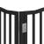 Poartă câini pliabilă cu ușă 6 panouri negru, 480 cm, lemn plop GartenMobel Dekor