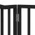 Poartă câini pliabilă cu ușă 12 panouri negru 960 cm, lemn plop GartenMobel Dekor