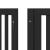 Poartă câini pliabilă cu ușă 9 panouri negru, 450 cm, lemn plop GartenMobel Dekor