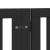 Poartă câini pliabilă cu ușă 15 panouri negru 750 cm, lemn plop GartenMobel Dekor