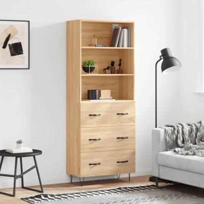 Dulap înalt, stejar sonoma, 69,5x34x180 cm, lemn compozit GartenMobel Dekor