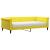 Pat de zi cu saltea, galben, 100x200 cm, catifea GartenMobel Dekor