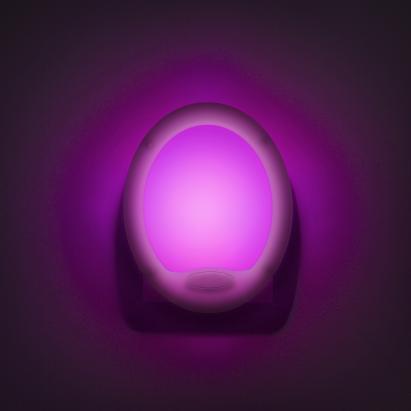 Lumina de veghe LED cu colori alternante Premium "Smooth" - 7 LED, 8x10cm Best CarHome