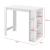 Masa tip Bar Danderyd din PAL Melaminat cu 3 Rafturi, Culoare Alb, Dimensiuni 120x60x105,5 cm