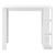 Masa tip Bar Danderyd din PAL Melaminat cu 3 Rafturi, Culoare Alb, Dimensiuni 120x60x105,5 cm