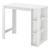 Masa tip Bar Danderyd din PAL Melaminat cu 3 Rafturi, Culoare Alb, Dimensiuni 120x60x105,5 cm