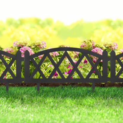 Bordura pt. pat de flori / gard - extensibil, 59,5 x 24 cm - Negru Best CarHome