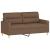 Set de canapele cu perne, 3 piese, maro, textil GartenMobel Dekor
