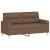 Set de canapele cu perne, 2 piese, maro, textil GartenMobel Dekor