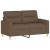 Set de canapele cu perne, 2 piese, maro, textil GartenMobel Dekor