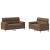 Set de canapele cu perne, 2 piese, maro, textil GartenMobel Dekor