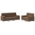 Set de canapele cu perne, 2 piese, maro, textil GartenMobel Dekor