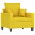 Set de canapele cu perne, 3 piese, galben deschis, textil GartenMobel Dekor
