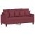 Set canapea cu perne, 2 piese, roșu vin, material textil GartenMobel Dekor