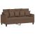 Set de canapele cu perne, 3 piese, maro, textil GartenMobel Dekor