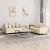 Set de canapele cu perne, 2 piese, crem, textil GartenMobel Dekor