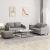 Set de canapea cu perne, 3 piese, gri taupe, material textil GartenMobel Dekor