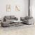 Set de canapele cu perne, 3 piese, gri taupe, textil GartenMobel Dekor