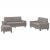 Set de canapele, 3 piese, gri taupe, textil GartenMobel Dekor
