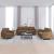 Set de canapele cu perne, 3 piese, maro, textil GartenMobel Dekor