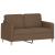 Set de canapele cu perne, 3 piese, maro, textil GartenMobel Dekor