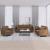 Set de canapele cu perne, 3 piese, maro, textil GartenMobel Dekor